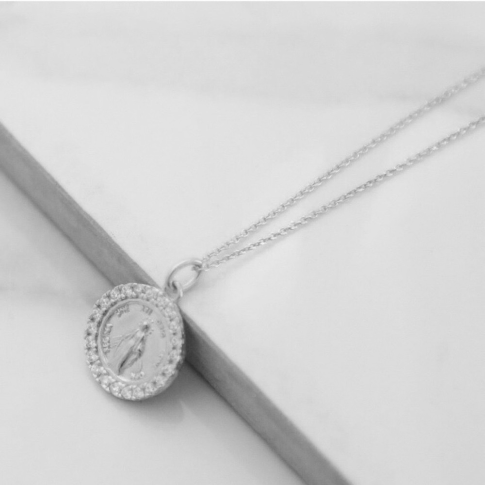 Silver Mary Necklace - Picture 6 of 8
